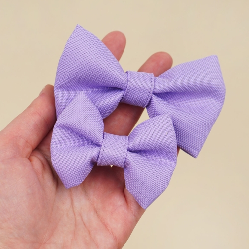 liliowa kokardka dla psa w dwóch rozmiarach S i M