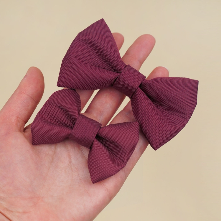 kokardka dla psa bordowa w dwóch rozmiarach S i M