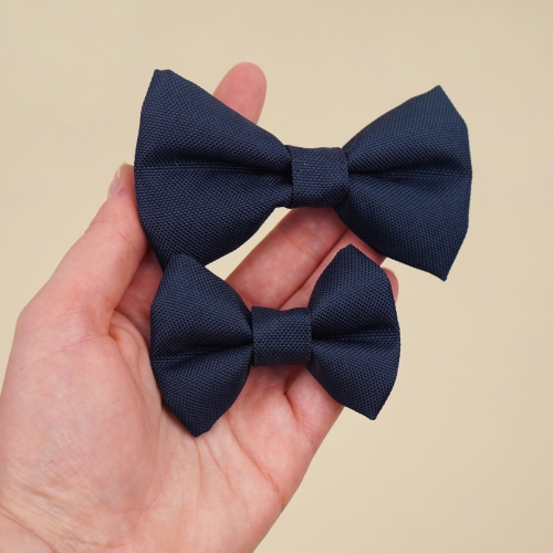 kokardka dla psa granatowa w dwóch rozmiarach S i M