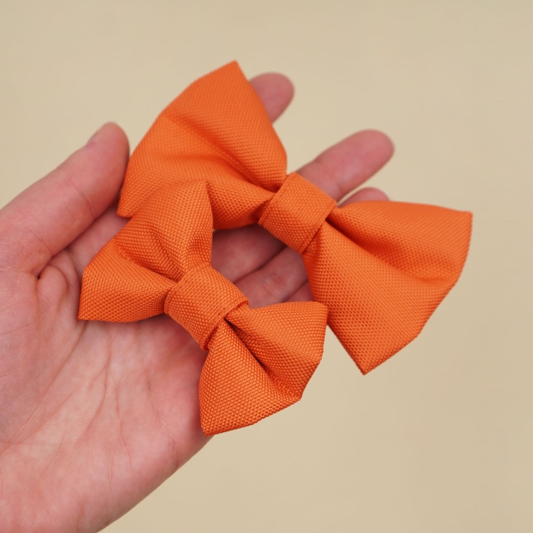 pomarańczowa kokardka dla psa w dwóch rozmiarach S i M